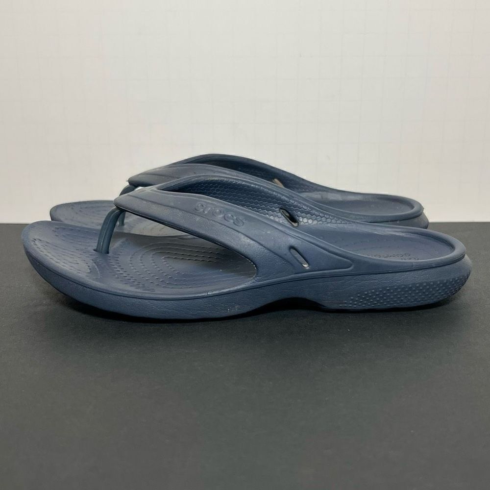 Kids CROCS Baya Navy Blue Flip Flop Sandals / Size 12 C - Picture 3 of 8